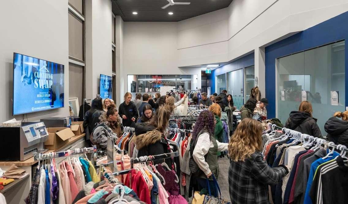 Past Clothing swap organized by Reilly Stead and Rebecca Murray of Coldwell Banker Southwest. (Photo courtesy of Reilly Stead via Facebook)