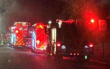 Fire crews on scene of a house fire on Victoria Street in Southampton, September 26, 2024. Photo provided by the Saugeen Shores Police Service.
