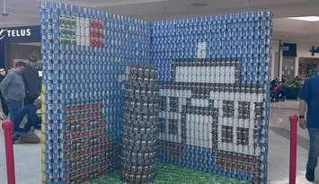 2025 CANstruction build by CF Industries. Photo courtesy of the Inn of the Good Shepherd. 