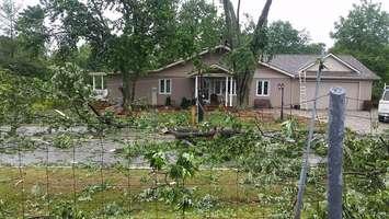 Storm damage at Rock Glen Family Resort Sat June 17, 2017. Photo by Rob Russell. 