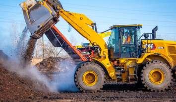 Compost site on St. Andrews Street. April 1, 2024. (Photo courtesy of City of Sarnia via Facebook)