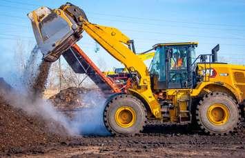 Compost site on St. Andrews Street. April 1, 2024. (Photo courtesy of City of Sarnia via Facebook)