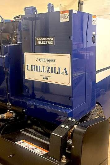 New Electric Zamboni in Kincardine named Chillzilla.  Photo from Municipality of Kincardine