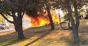 Fire at Rainbow Park, Thursday, September 19, 2024. Photo by Sam Colbourne. 