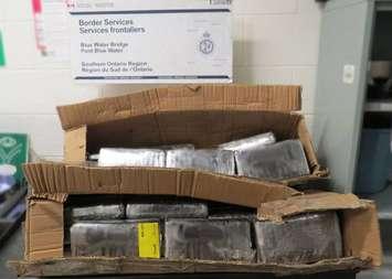 CBSA officers seize 52 kilograms of cocaine at Blue Water Bridge - December 4/23 (Photo courtesy of CBSA)