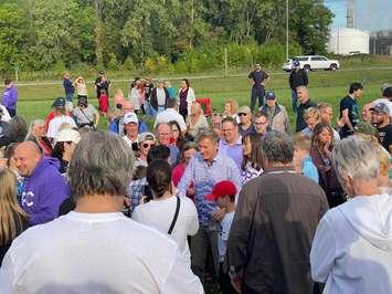 Maxime Bernier in Sarnia September 15, 2021. Blackburn News photo by Melanie Irwin. 