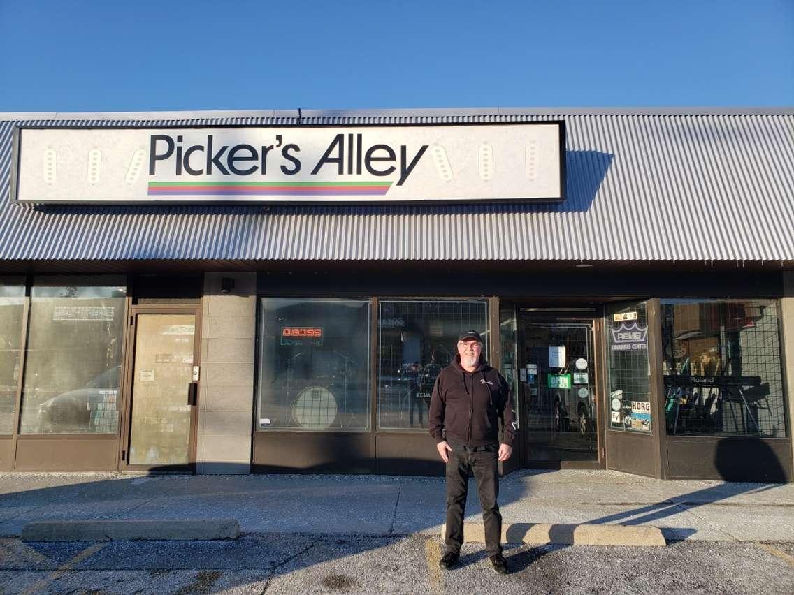 Mark Dixon in front of his store, Picker’s Alley. January 21, 2025. (submitted photo)