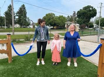 Ribbon cutting of the new playground at London Road School (Photo by: Lindsay Newman/ Blackburn Media)