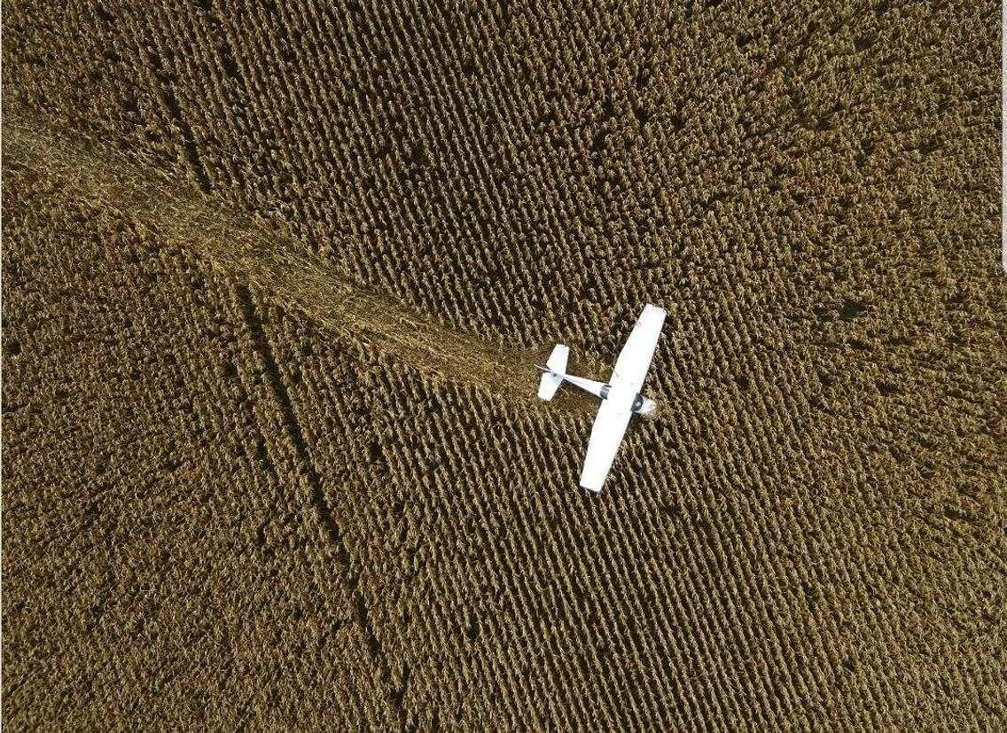 Pilot escapes injury after being forced to make an emergency landing east of Sarnia Thursday night. October 27, 2017 (Photo submitted to Blackburn News Sarnia)
