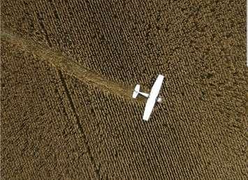 Pilot escapes injury after being forced to make an emergency landing east of Sarnia Thursday night. October 27, 2017 (Photo submitted to Blackburn News Sarnia)