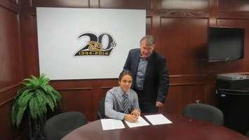 Franco Sproviero with Sting President Bill Abercrombie (Submitted Photo)