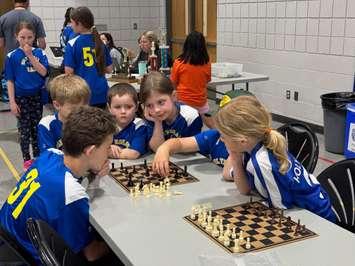 Students compete in the 35th annual St. Clair Catholic District School Board Chess Tournament - May 14/24 (Blackburn Media Photo by Melanie Irwin)