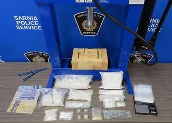 Sarnia police seized over $160,000 worth of drugs. February 28, 2024. (Photo courtesy of the Sarnia Police Service)