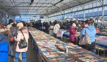 Rotary Used Book Sale at Degroot's Nurseries. January 20, 2024. (Photo by Natalia Vega)