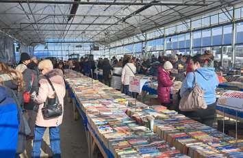 Rotary Used Book Sale at Degroot's Nurseries. January 20, 2024. (Photo by Natalia Vega)