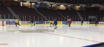 The Lambton Junior Sting practice ahead of this weekend's Toronto Titans Tournament. (submitted photo)