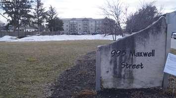 The site of a new affordable housing development at 993 Maxwell Street in Sarnia. 5 March 2021. (BlackburnNews.com photo by Colin Gowdy)