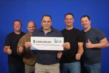 Group of five wins $1,000,002. (Photo courttesy of the OLG)