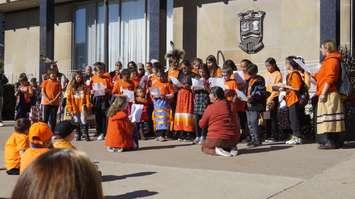 Ceremony held outside of Sarnia City Hall. September 30, 2022. (Photo by Natalia Vega)