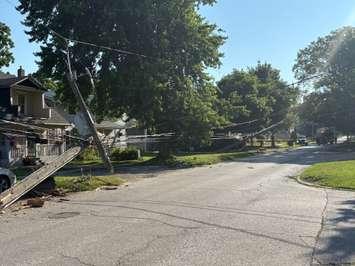 Crash leaving residents without power on July 6, 2025 (Photo by: Entegrus Inc)