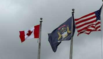 The Canadian flag is raised at the Municipal Office Centre in Port Huron, Michigan. August 20, 2025 Photo submitted by James Freed.
