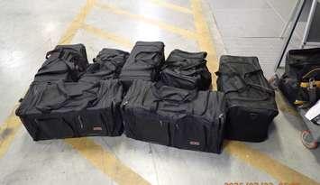 Bags containing suspected cocaine seized at the Blue Water Bridge - July 23/25 (Photo courtesy of CBSA)
