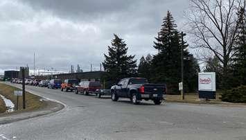 Household hazardous waste collection day at Clean Harbors Telfer Rd. Site in St. Clair Township. March 26, 2022 Photo by Melanie Irwin