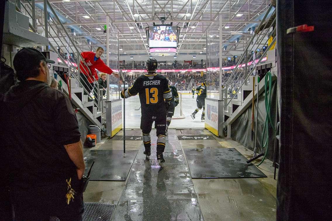 Sarnia Sting home to Sudbury, Jan 18, 2025. Photo by Metcalfe Photography. 