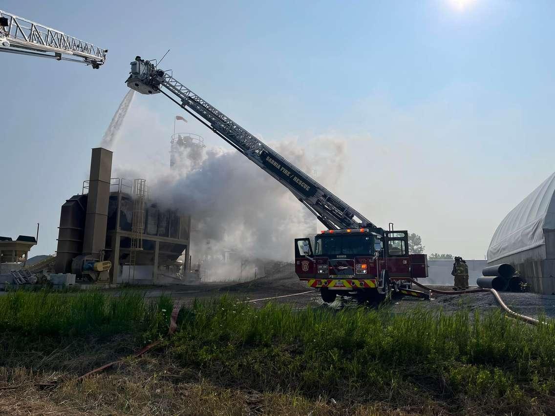 Sarnia Fire responds to a blaze on Gladwish Drive. 31 July 2023. (Photo by Sarnia Fire)