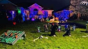 Haunted Halloween Tour. 224 Paddock Green Circle in Corunna. October, 2022 Images courtesy of Paul Perron.
