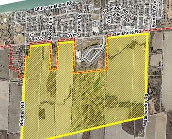 Proposed settlement boundary expansion in Sarnia. Image courtesy of City of Sarnia council agenda.