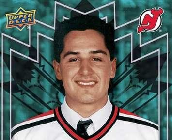 Jason Simon's NHL rookie card. (Photo by Upper Deck)