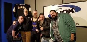 (From left to right) Chris Reid, John Hollingsworth, Councillor Brian White, Dave Lane, and CHOK Host Mike Harford. 24 January 2020. (Photo by CHOK) 