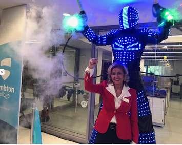 Lambton College President Judith Morris officially opens the Centre of Excellence in Energy and Bio-Industrial Technologies. September 20, 2018 Photo by Melanie Irwin