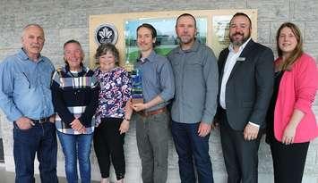 Left to right: Dave and Wendy Berger (Kayla Berger’s parents), Leona Dennis (Kayla Berger‘s grandmother), William Lyons (Award Recipient), Scott Gillingwater (UTRCA Species at Risk Biologist), Chair Brian Petrie (UTRCA Board of Directors), Tracy Annett (UTRCA General Manager)