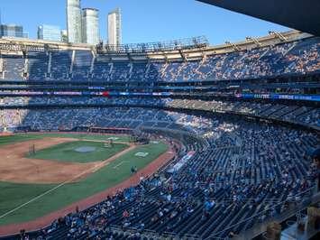 Rogers Centre in Toronto before a game between the Blue Jays and Baltimore Orioles, August 7, 2024. Photo by Mark Brown/WindsorNewsToday.ca