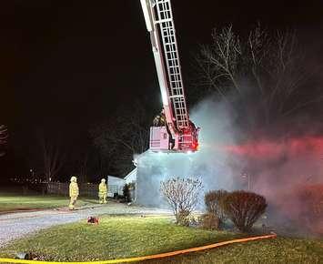 House fire on March 20, 2025. Photo courtesy of the St. Clair Township Fire Department.