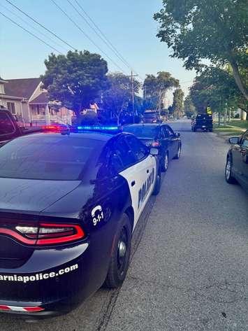 The scene of an impaired driver call (Photo by: Sarnia police)