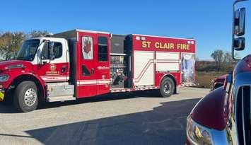 St. Clair Township Fire pumper. Photo courtesy of St. Clair Township Fire Facebook page.