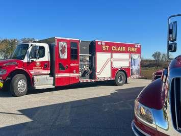 St. Clair Township Fire pumper. Photo courtesy of St. Clair Township Fire Facebook page.