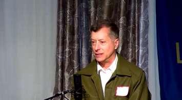CLSL Executive Director Corry Thomas at Golden K Kiwanis Club meeting March 19, 2024 (image captured during zoom meeting)