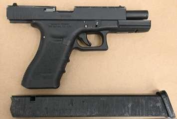 A modified airsoft gun confiscated by Sarnia police during a traffic stop - Apr. 11/24 (Photo courtesy of Sarnia Police Service)