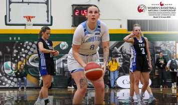Lambton Lions vs. The King's University Eagles. March 13, 2024. (Photo courtesy of Lambton College Athletics & Recreation via X)