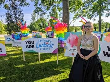 Grade 12 LCCVI Petrolia student Madelyn Schalk has been named Canada's Luckiest Student. Submitted photo.