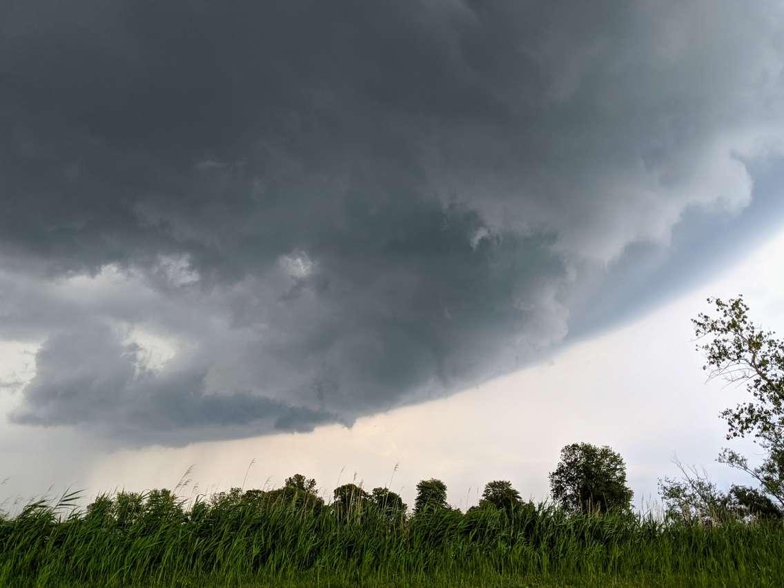 Thunderstorm over Hillman Marsh. June 27, 2020. (File photo courtesy of Robert Longphee)