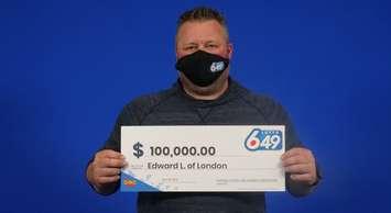 Edward Locke won $100K in the March 26 Lotto 6/49 draw. Photo courtesy of the OLG.