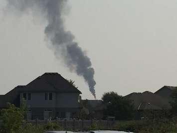 Plains Midstream Canada smoke. August 31, 2015 (BlackburnNews.com Photo by Briana Carnegie)