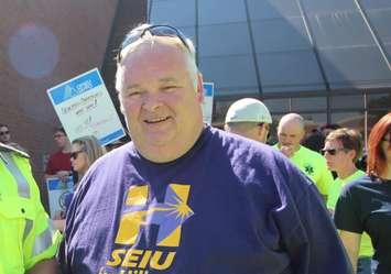 Lambton EMS SEIU Union Steward Chris Stolte. Image courtesy of OPSEU 231 Twitter
