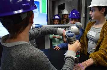 Girls participate in Go ENG Girl at the Western Sarnia-Lambton Research Park. Photo courtesy of Katherine Albion.