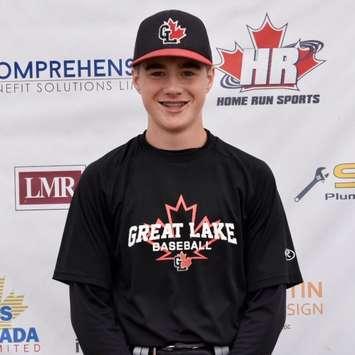 Petrolia-native Peter Buckley from the Great Lake Canadians baseball club. (Photo from the Great Lake Canadians website)